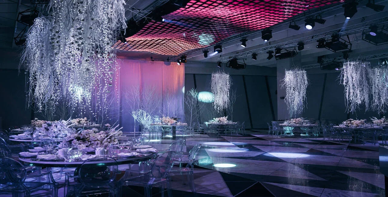 Дизайнерские решения в интерьере основного зала ORION HALL MOSCOW