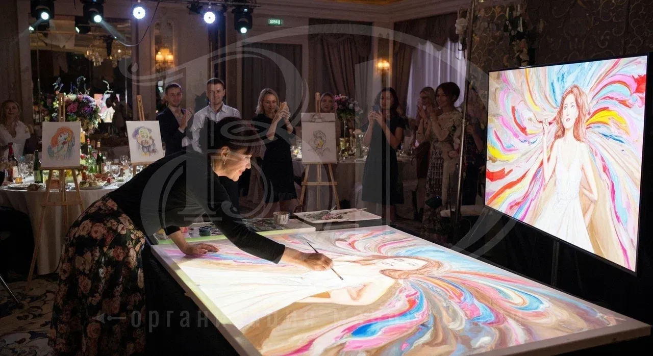 Рисовать картины на вечеринке под классическую музыку