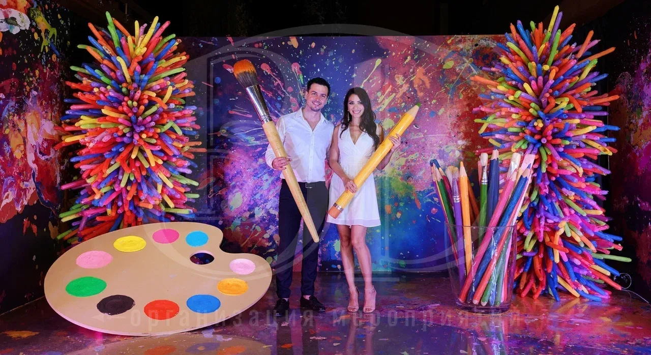 Вечеринка рисования: декорирование на площадке и оформление фотозоны