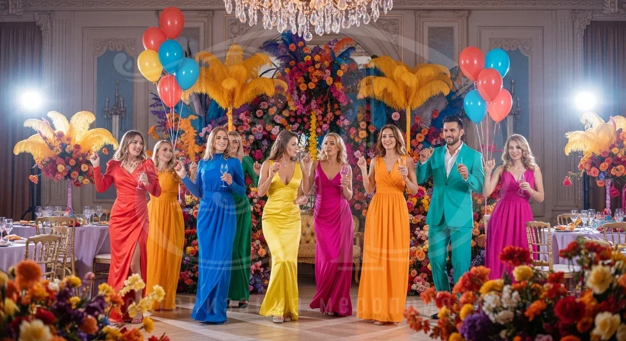 Женские образы на вечеринке по цветам Цветная вечеринка: одежда для женщин