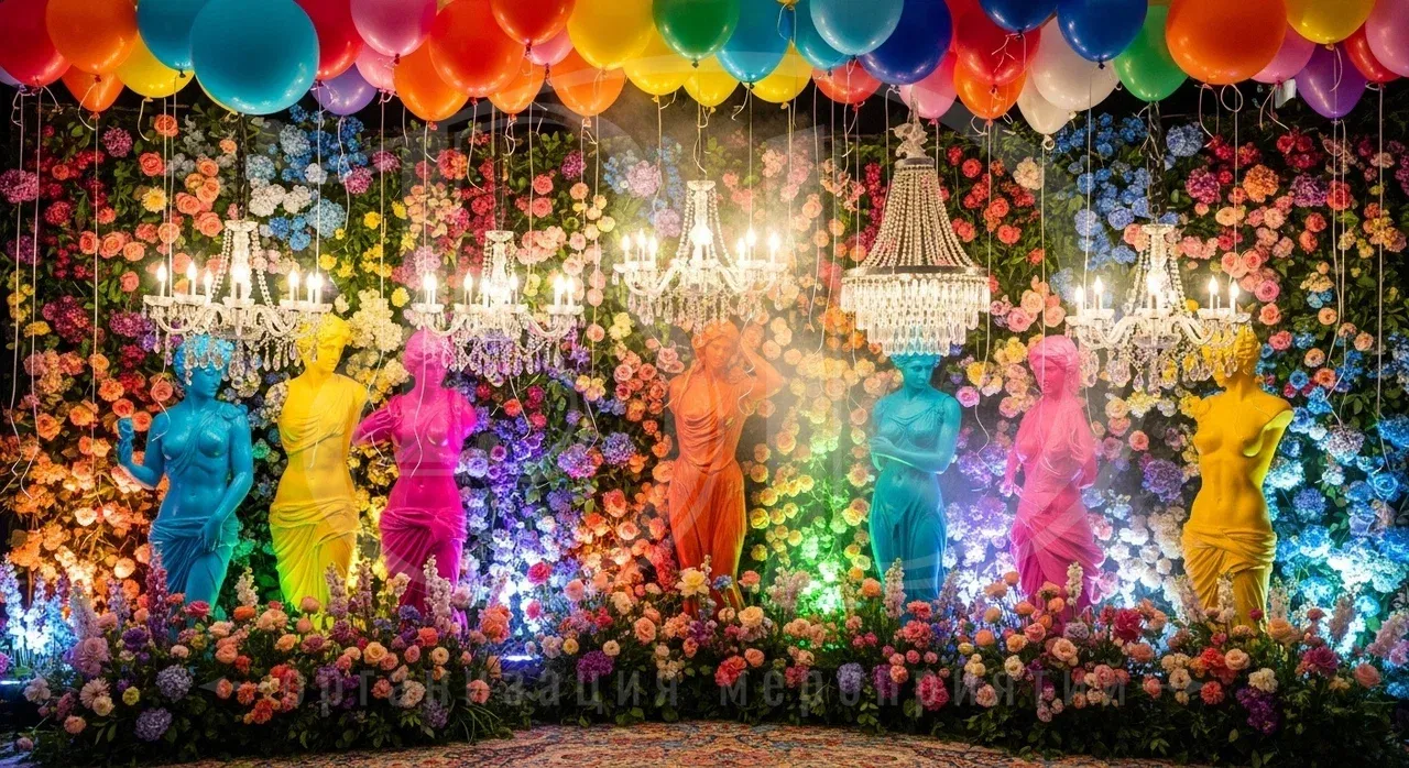 Оформление фотозоны на вечеринке по цветам Фотозона на цветной вечеринке