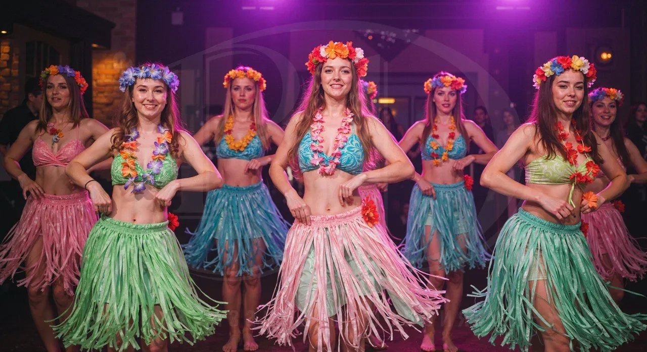 Шоу-балет на корпоративе в гавайском стиле