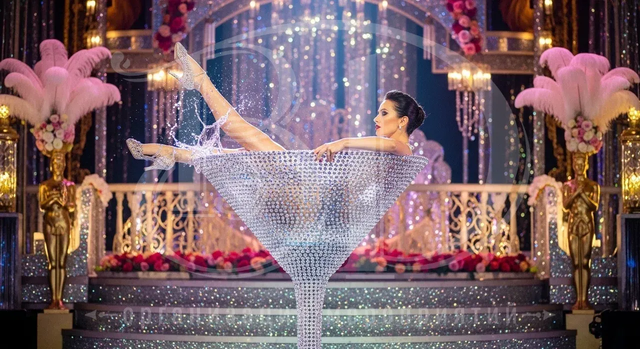 Вечеринка в стиле Гэтсби: шоу-программа с дамой в бокале