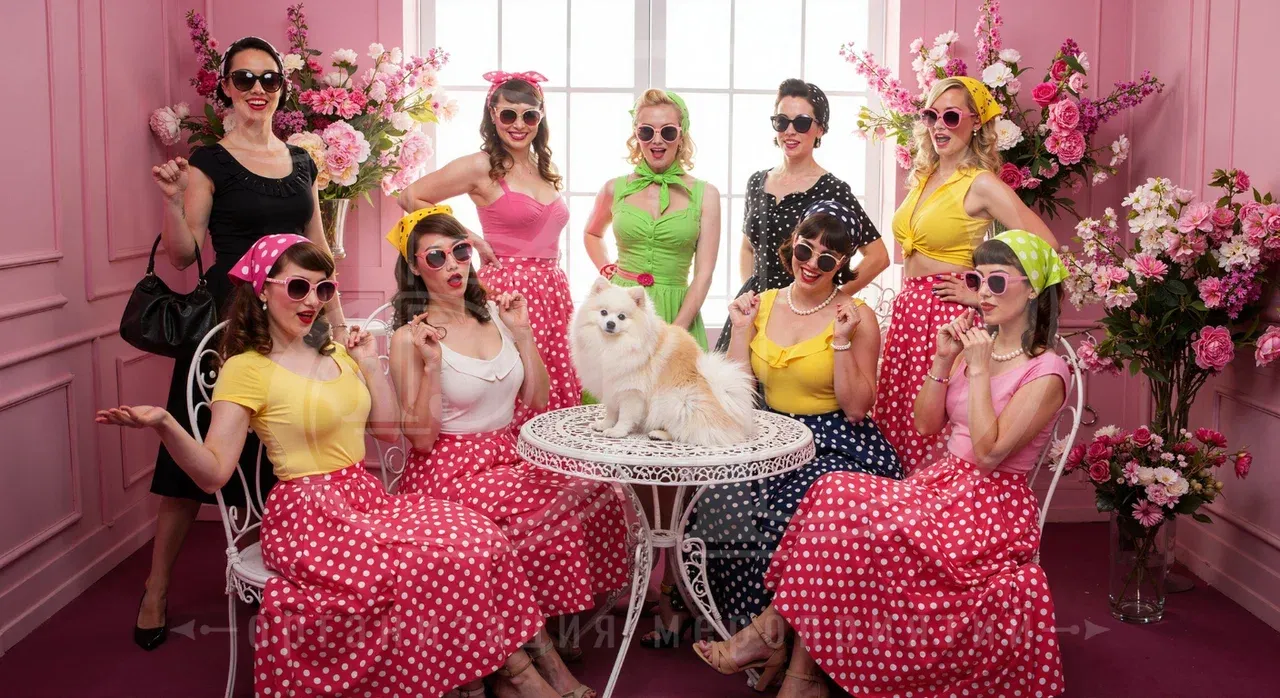 Образы для гостей на вечеринке в стиле ретро