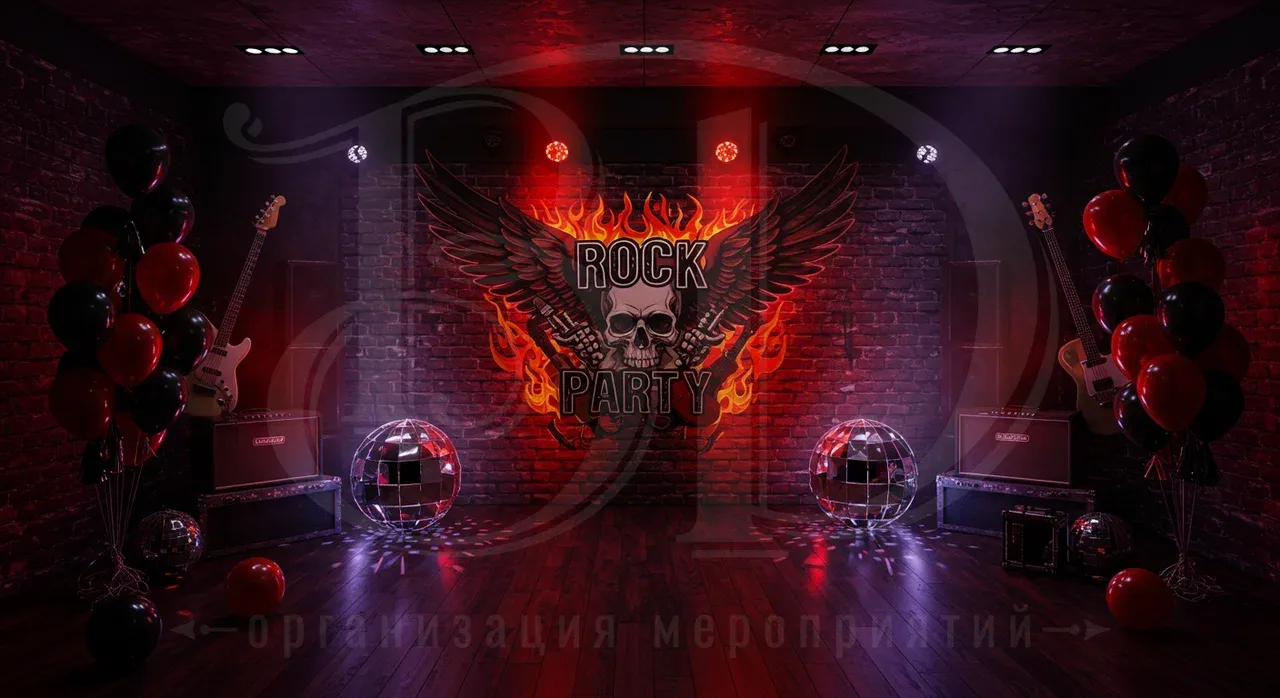 Рок вечеринка: звук, свет