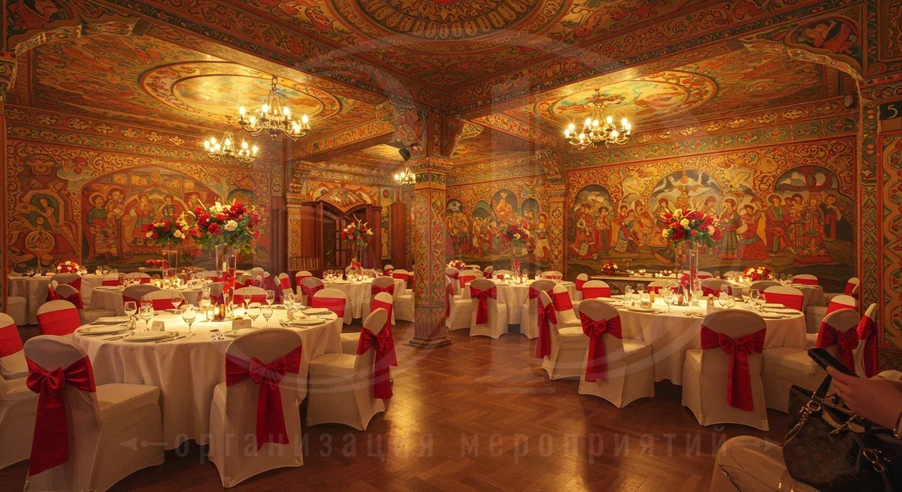 Оформление пространства для вечеринки в русском стиле