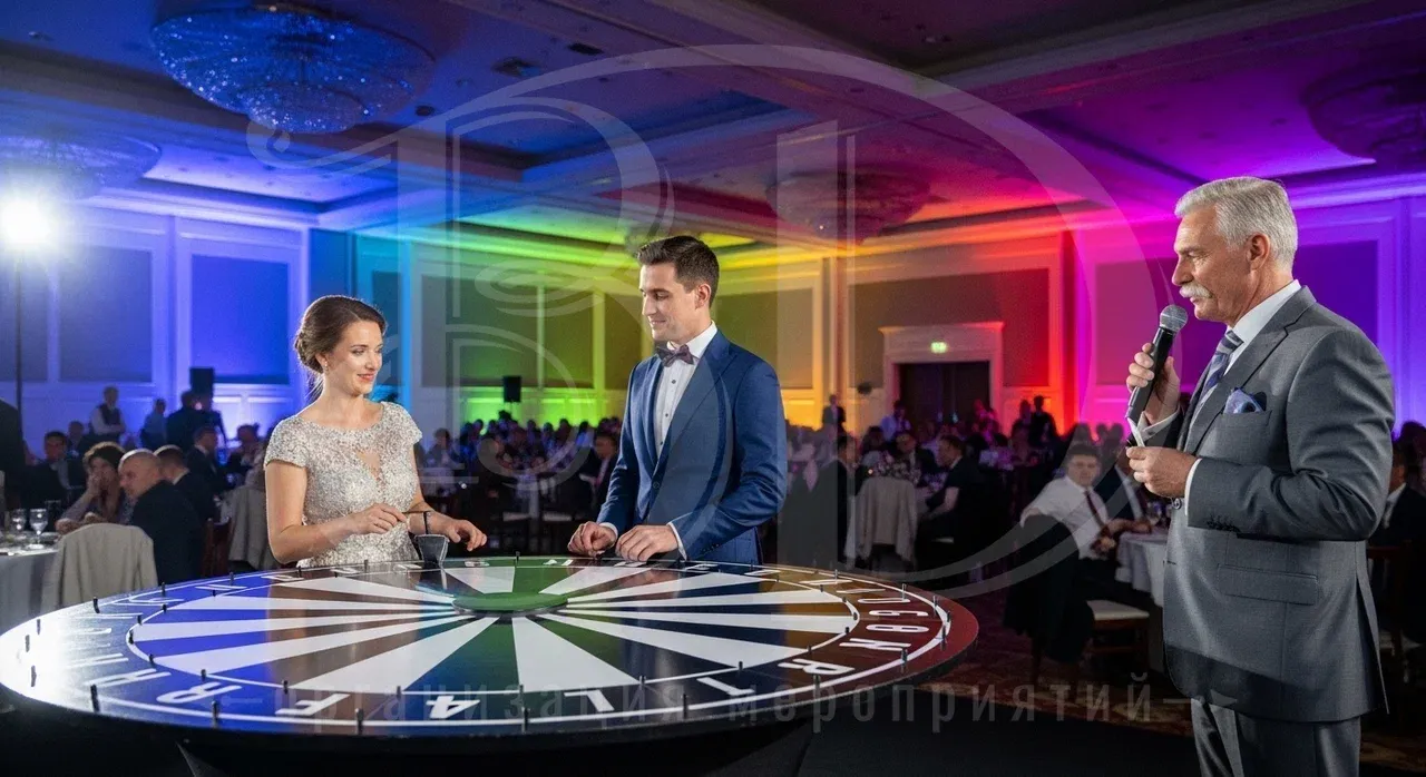 Оформление пространства в стиле телевизионной студии - вечеринка на тему телешоу