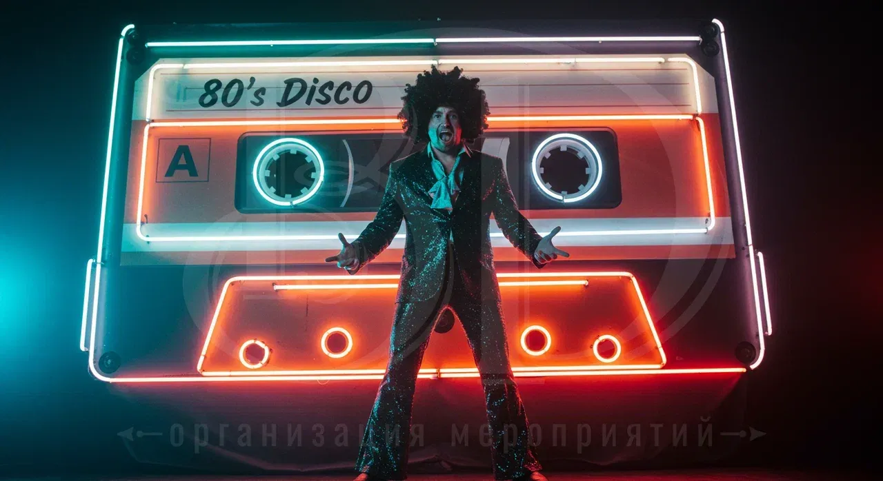 Вечеринка 80-х: оформление фотозоны