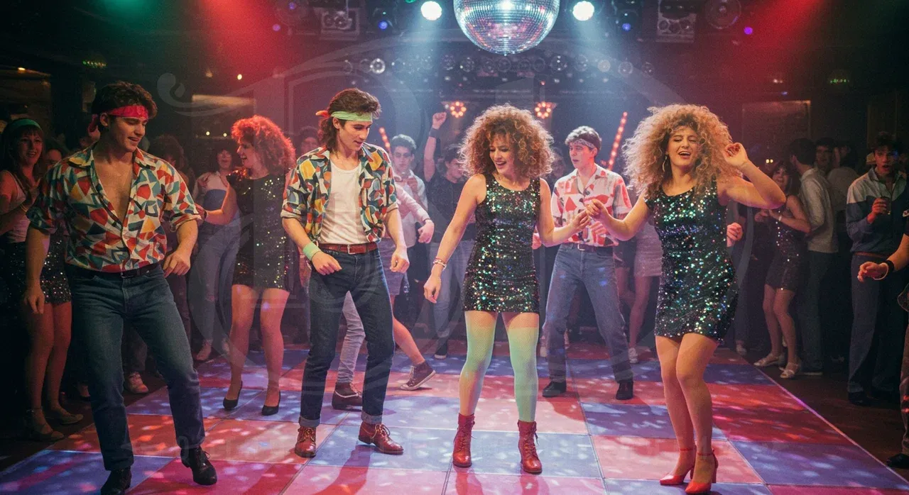 Образы гостей вечеринки в стиле 80-х