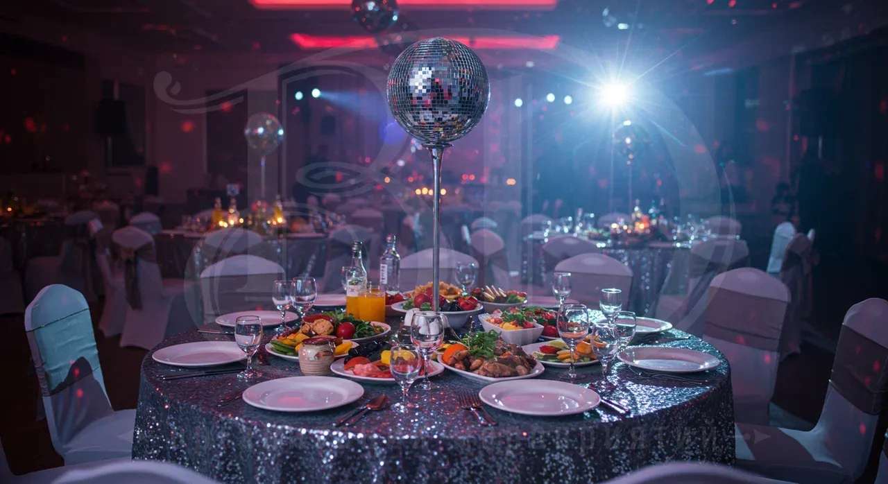 Декорирование пространства для мероприятия в стиле 90-х