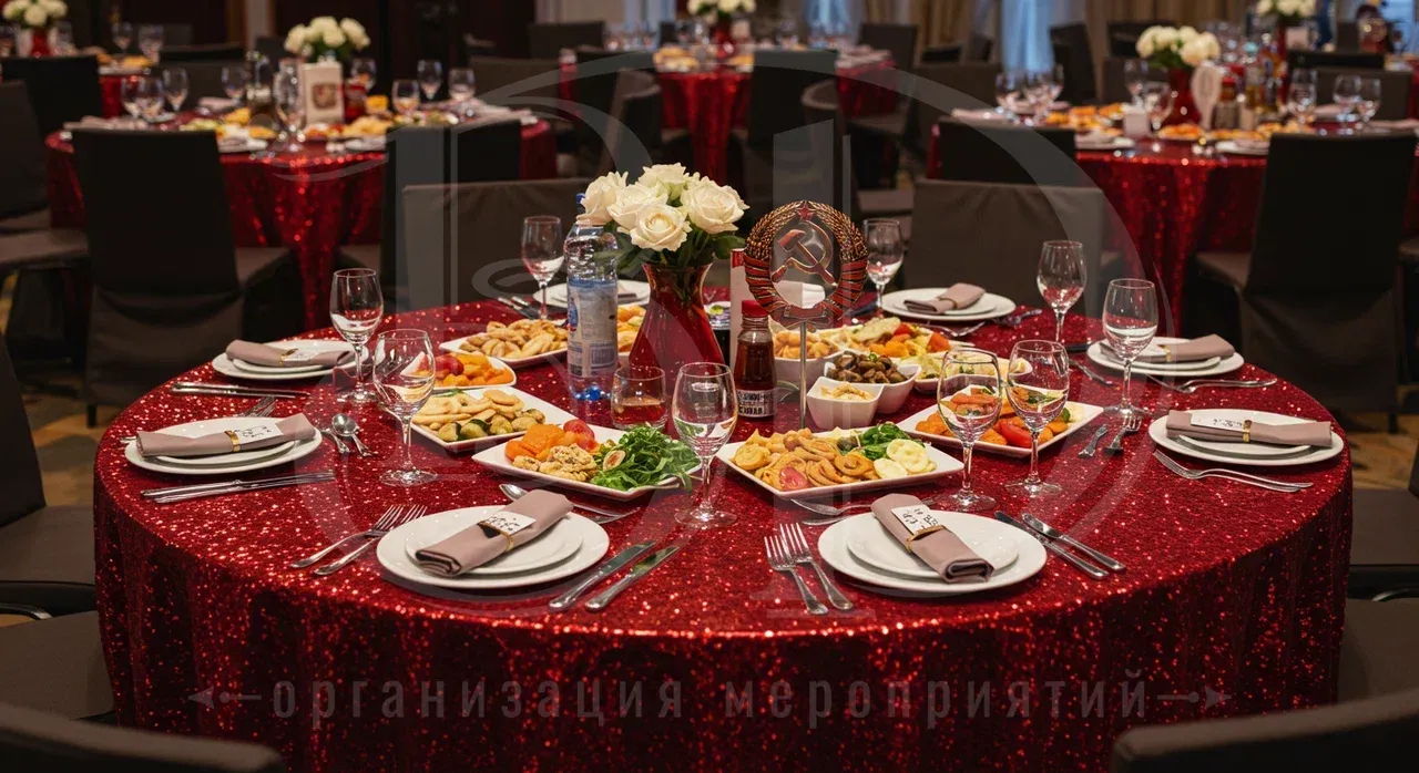 Вечеринка в стиле СССР: сервировка столов