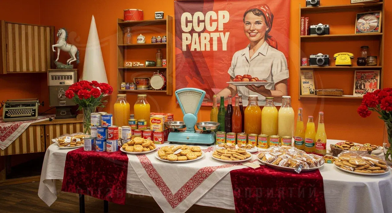 Меню на вечеринке в стиле СССР