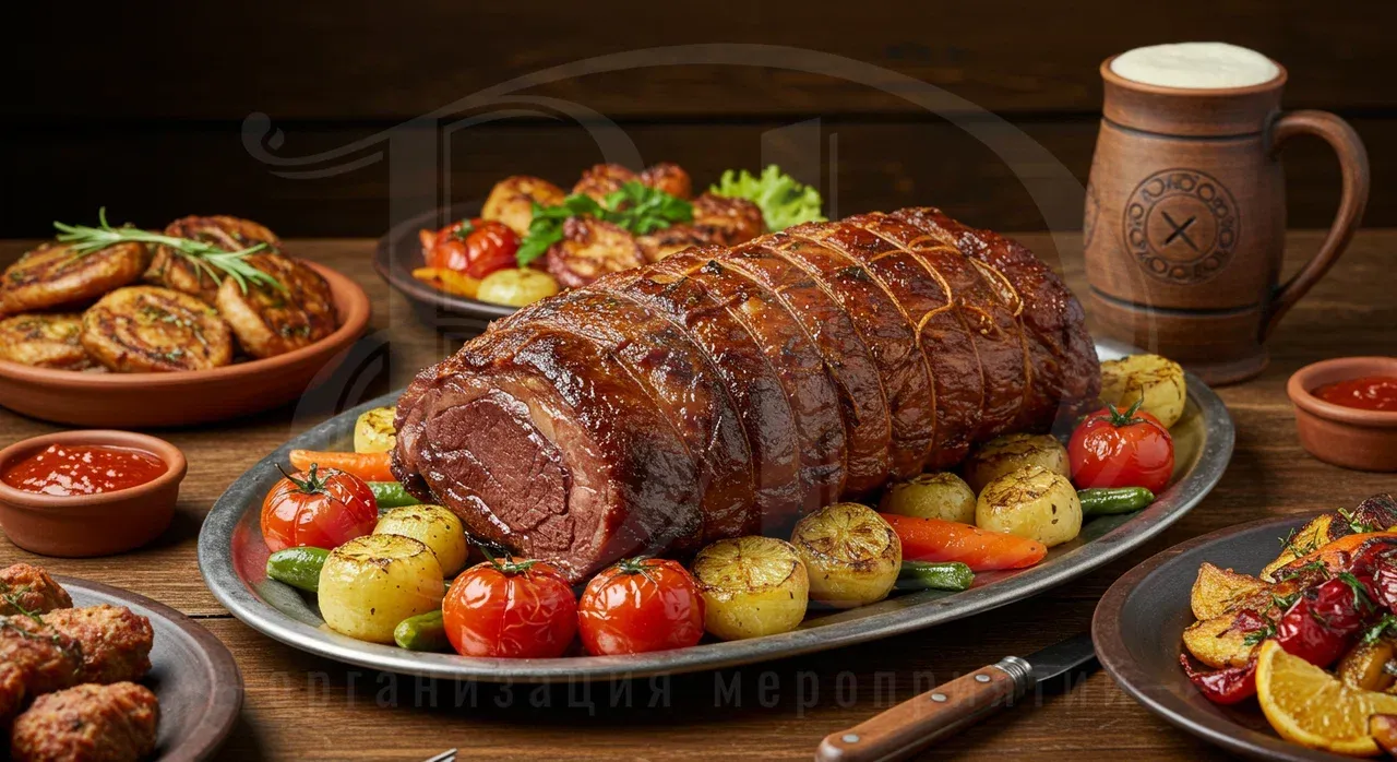 Банкет на event-мероприятии в скандинавском стиле