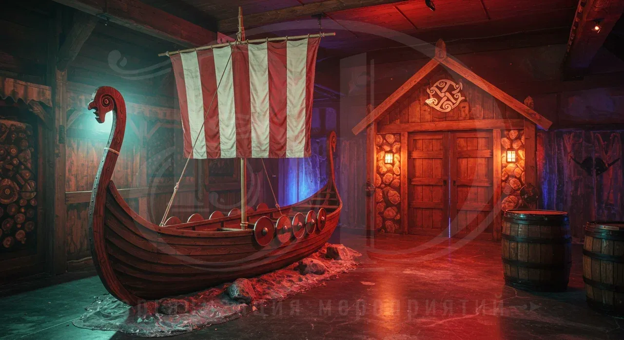 Фотозона на вечеринке викингов