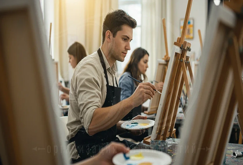 Картины акрилом: организация рабочего пространства для мастер-класса