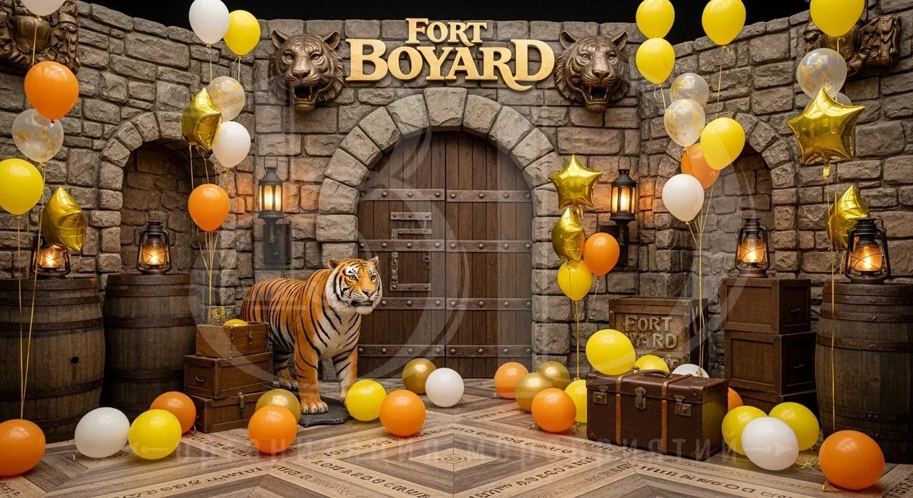 Яркие фотозоны в стиле Форт Боярд