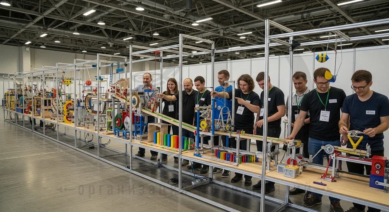 Тимбилдинг Машина Голдберга: участники строят цепную реакцию