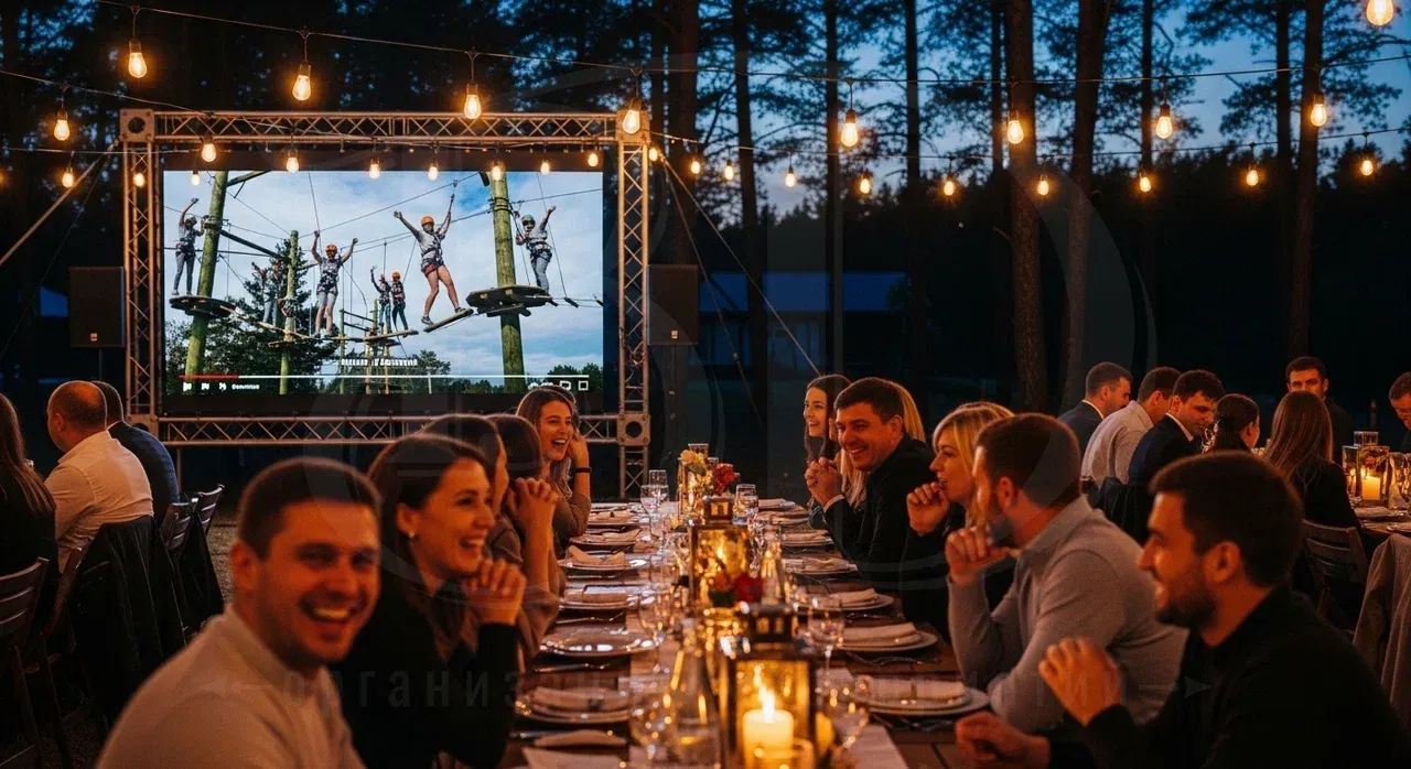 Вечерняя программа для участников веревочного тимбилдинга